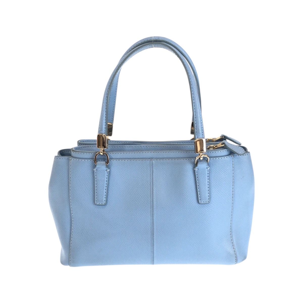 COACH コーチ ミニクリスティキャリーオール ライトブルー ゴールド