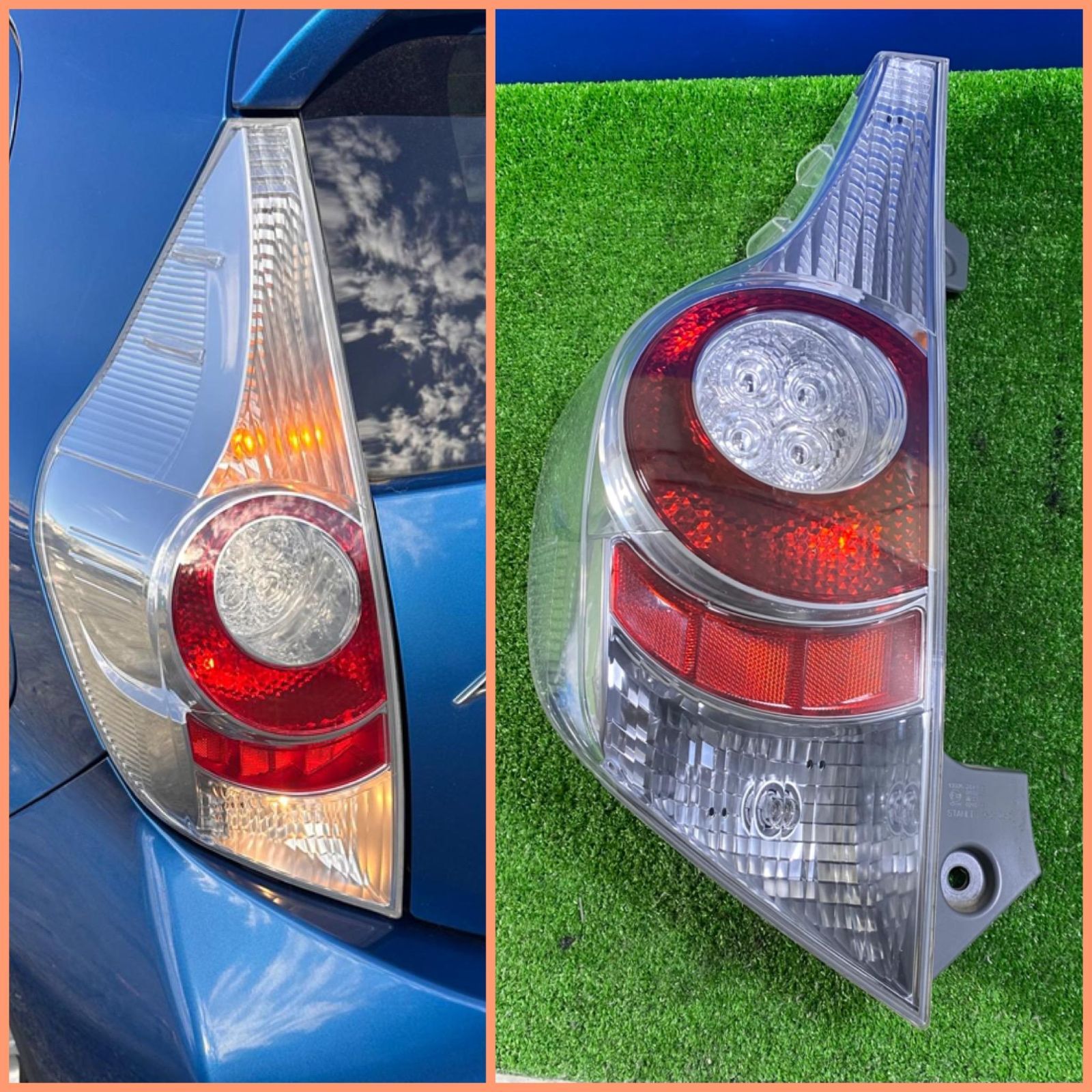 ZT-6881] 純正トヨタ アクア NHP10 H25年 （レンズにヒビ無、ほこり無