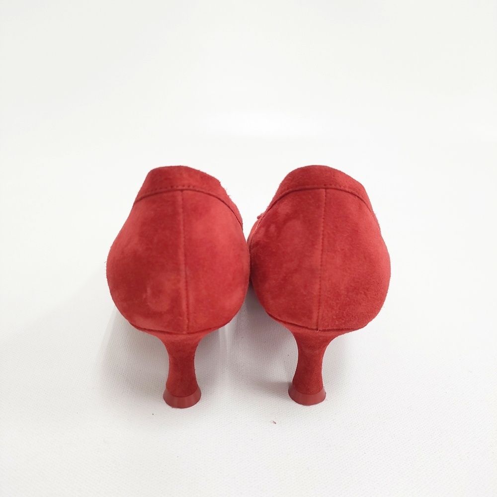 Christian Louboutin スウェード スエード リボン ヒールパンプス 35