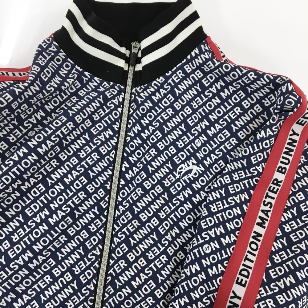マスターバニー ジャケットブルゾン ネイビー×白 ロゴ総柄 メンズ 5(L