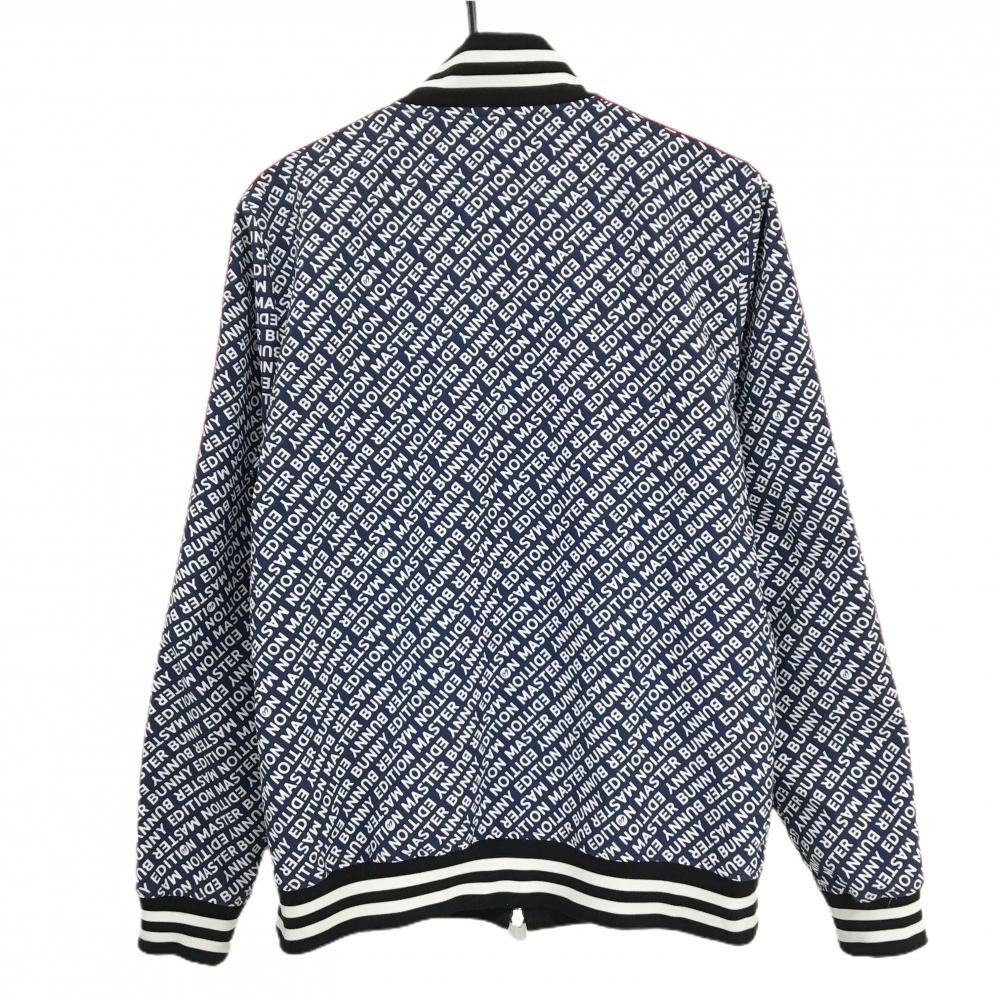 【新品】マスターバニー　ジャケット　アウター　ブルゾン　ジャンパー　ネイビー 5 マスターバニー ジャケットブルゾン ネイビー×白 ロゴ総柄 メンズ 5(L