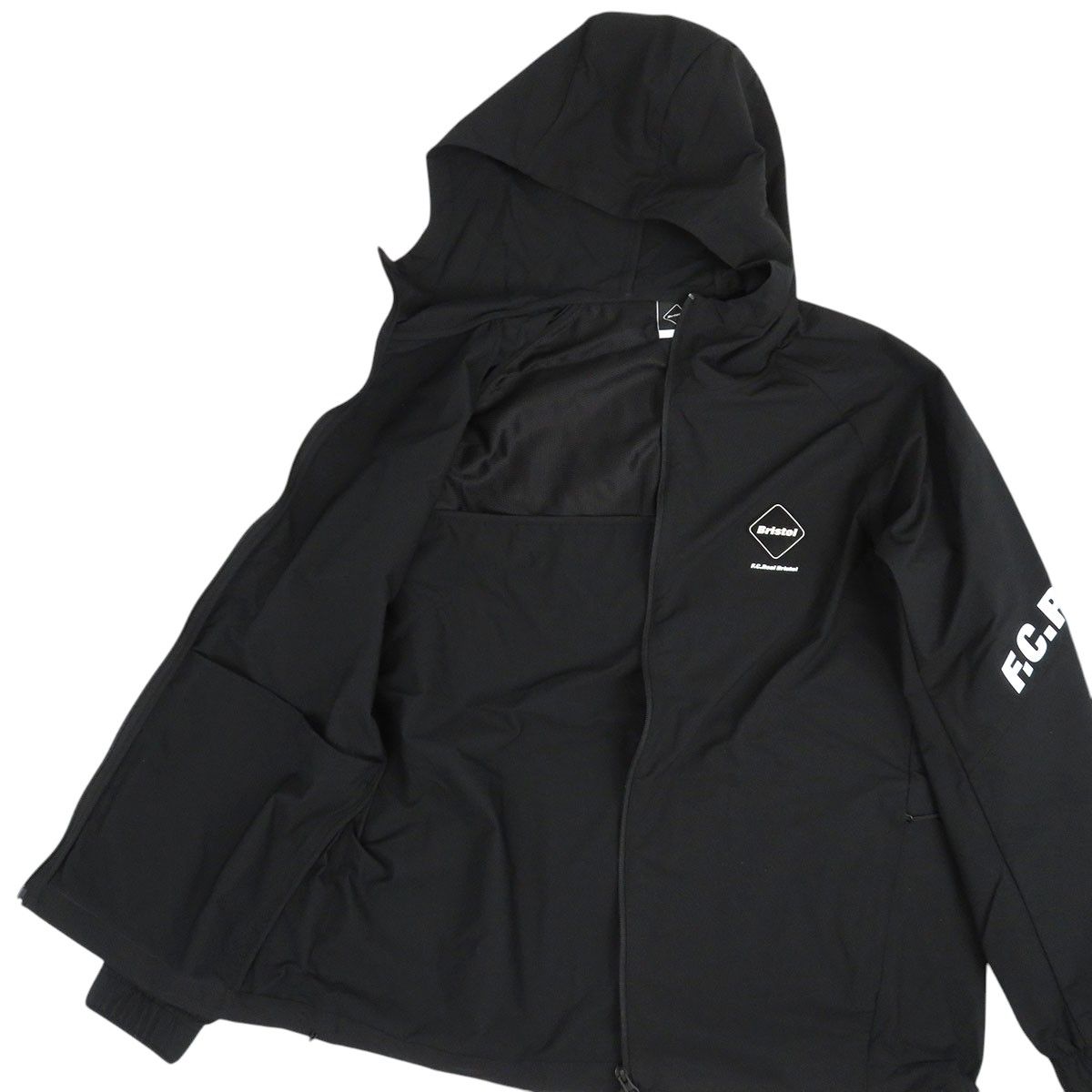 ソフ ロゴ プリント アンセムジャケット FCRB-250036 メンズ ブラック