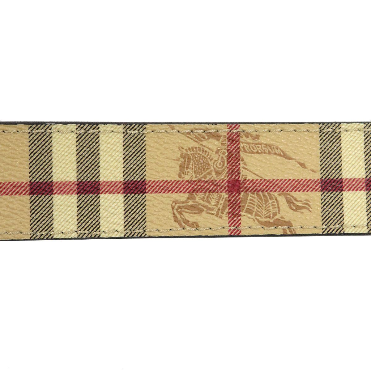 バーバリー ノバチェック シャドーホース ベルト 100/40 メタル レザー