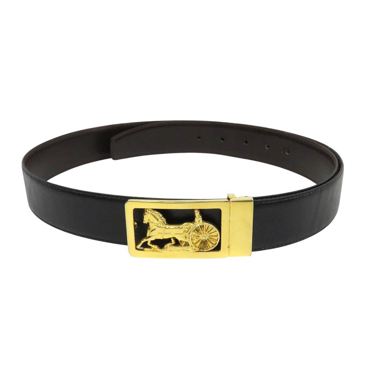 セリーヌ 馬車金具 バックル ベルト メタル レザー ユニセックス