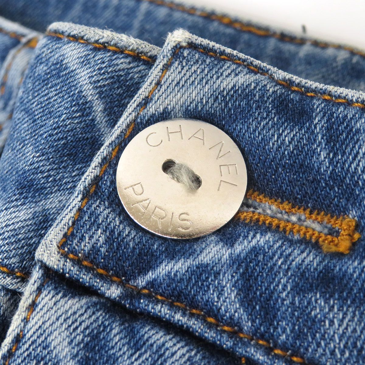 シャネル マトラッセ 裾ジップ デニムパンツ P55686V42287 レディース