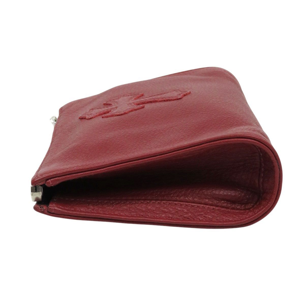 クロムハーツ クロスパッチ ダガージップ レザー ポーチ インボイス