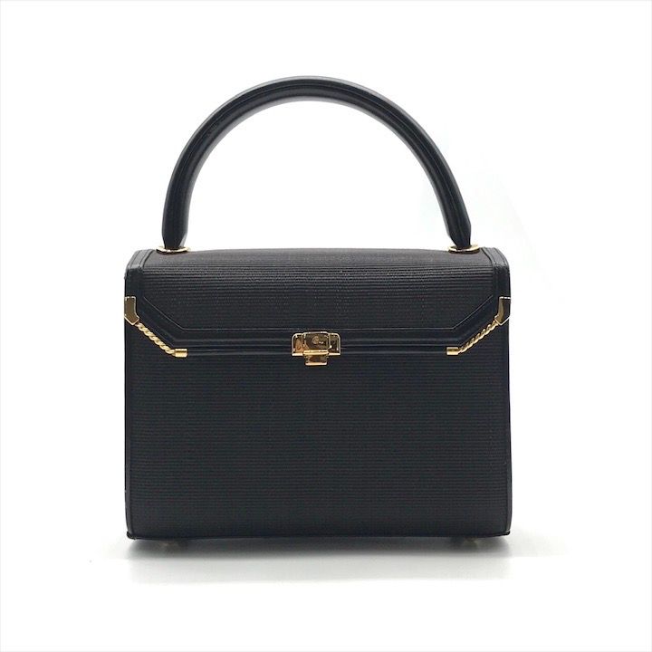 美品 COMTESS コンテス ホースヘア レザー ハンド バッグ トップ