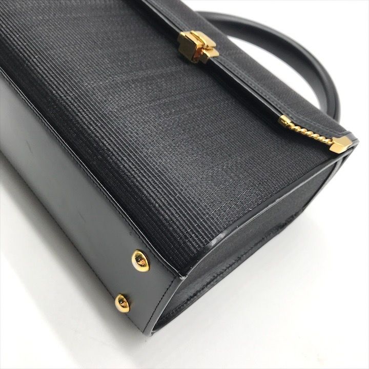 美品 COMTESS コンテス ホースヘア レザー ハンド バッグ トップ