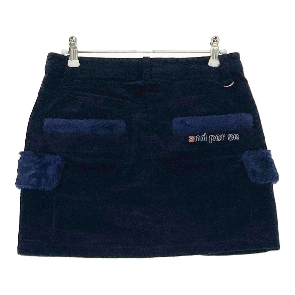 サイズ：S AND PER SE アンパスィ ファー切替 コーデュロイスカート