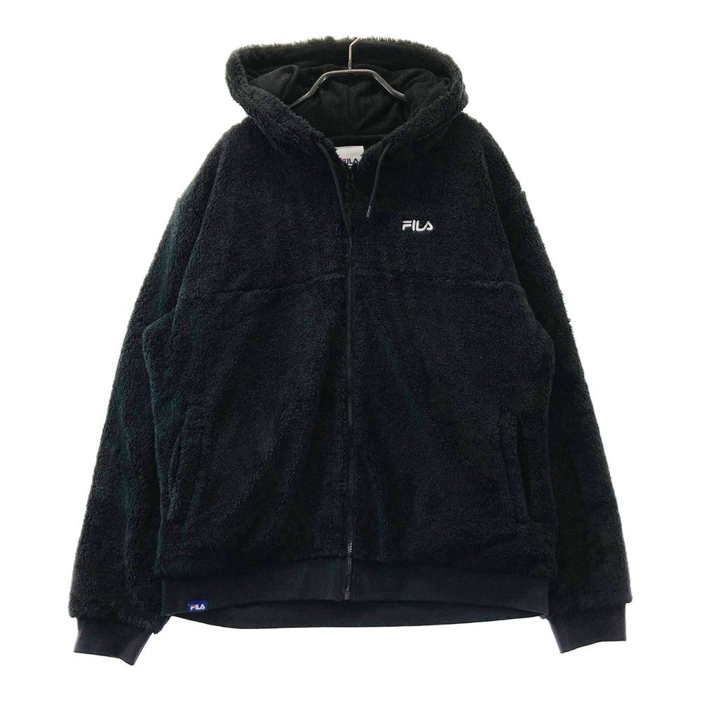 サイズ：LL FILA GOLF フィラゴルフ ボア ジップパーカー ブラック系
