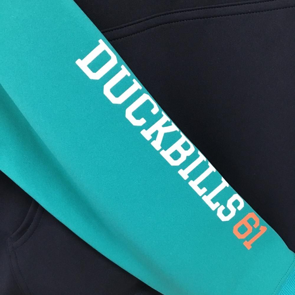 超美品】ラフアンドスウェル パーカー ネイビー×グリーン 腹部ポケット