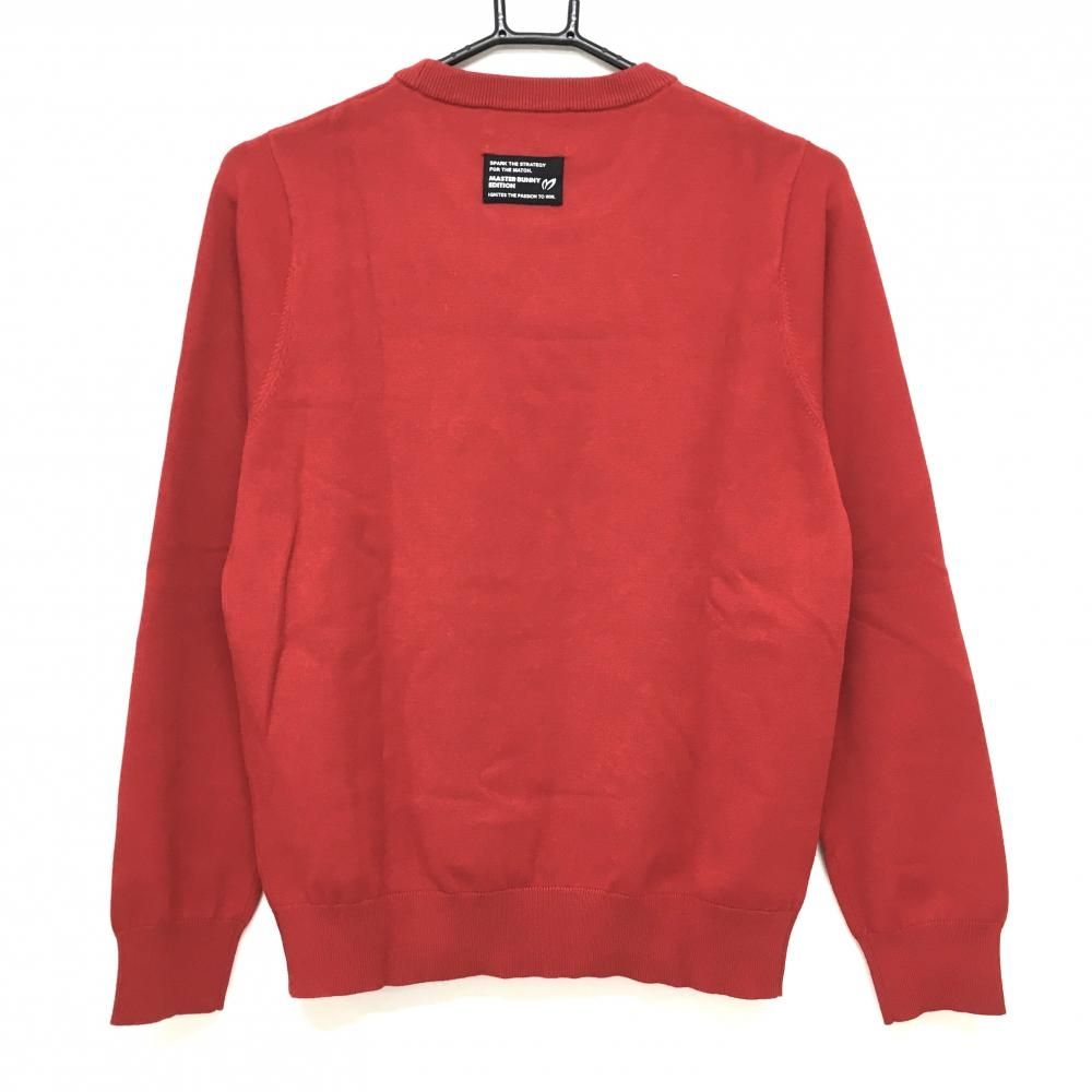 超美品】マスターバニー セーター レッド×黒 フロントロゴ ニット