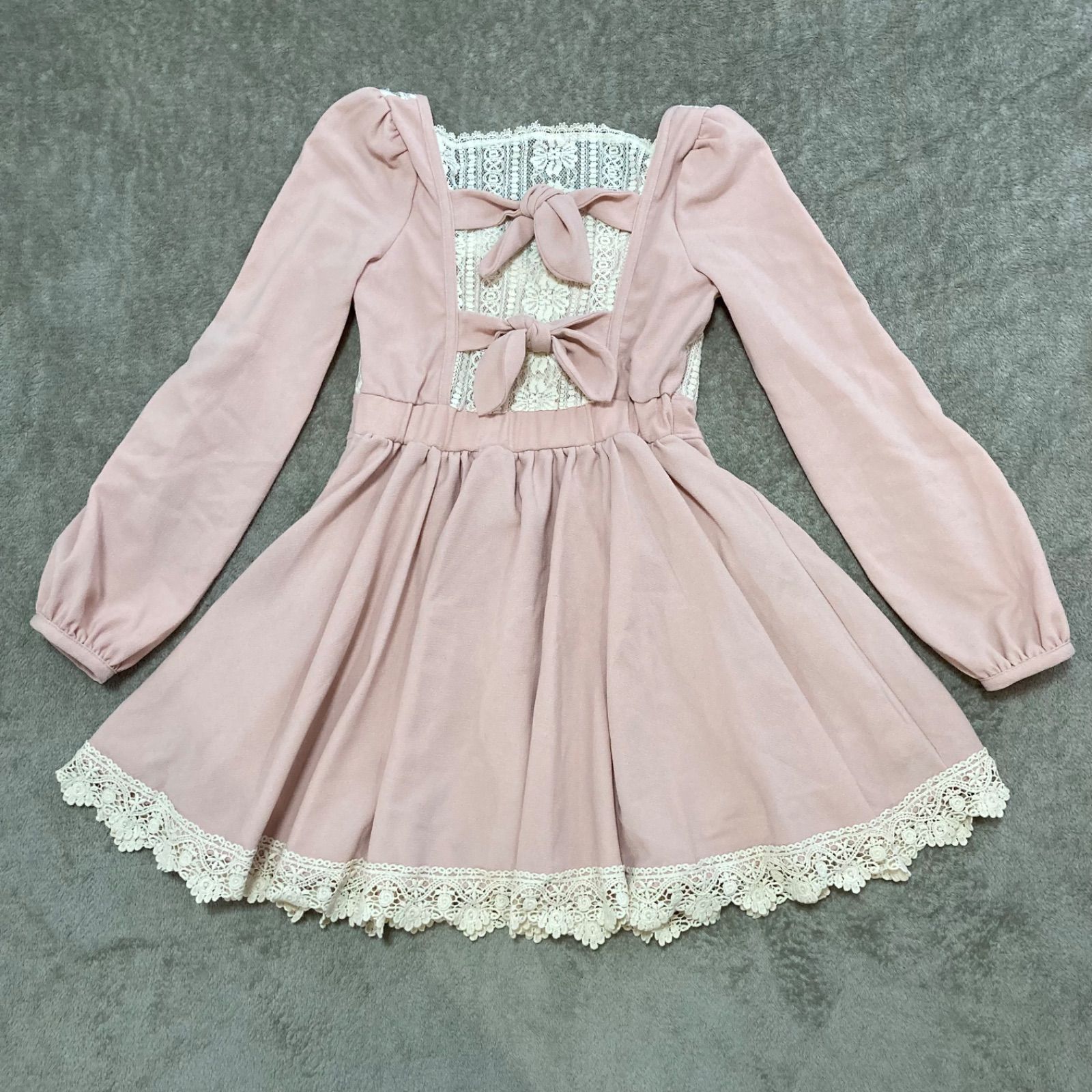 リズリサ ワンピース ピンク レース LIZLISA 量産型 地雷系 地雷