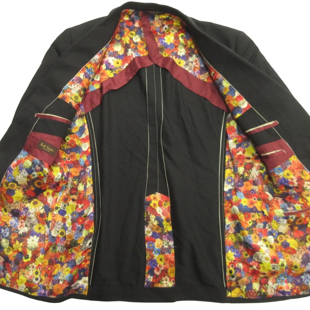 良品 PAUL SMITH ポールスミス テーラード ジャケット ブレザー 裏花柄