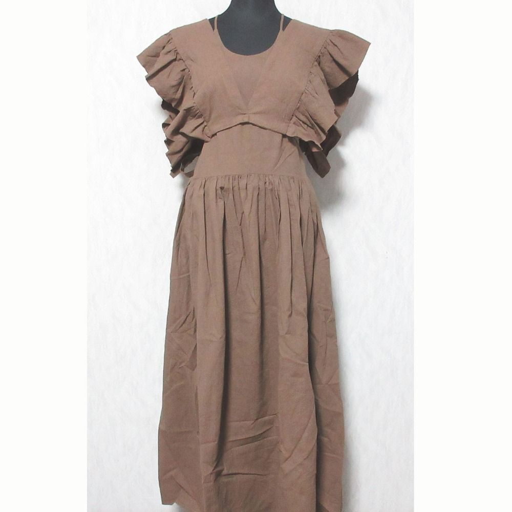 美品 ETRE TOKYO エトレ トウキョウ バックシャーリングワンピース