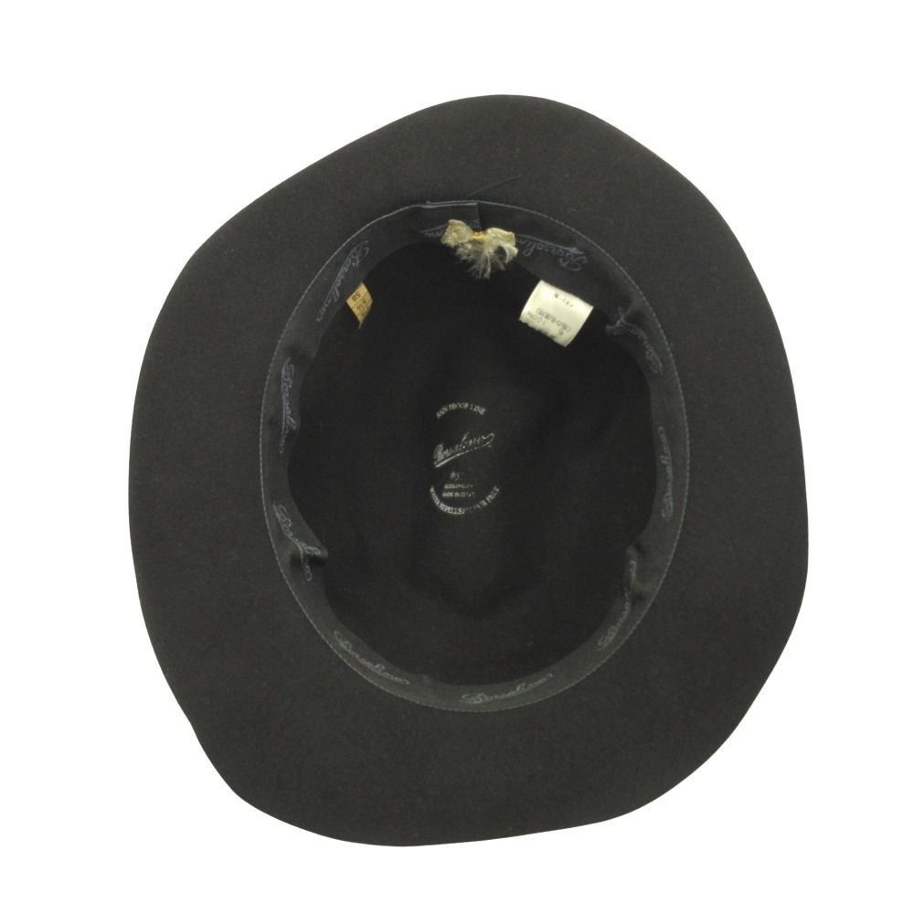 美品 Borsalino ボルサリーノ ラビット ハット 帽子 リボン #58 黒