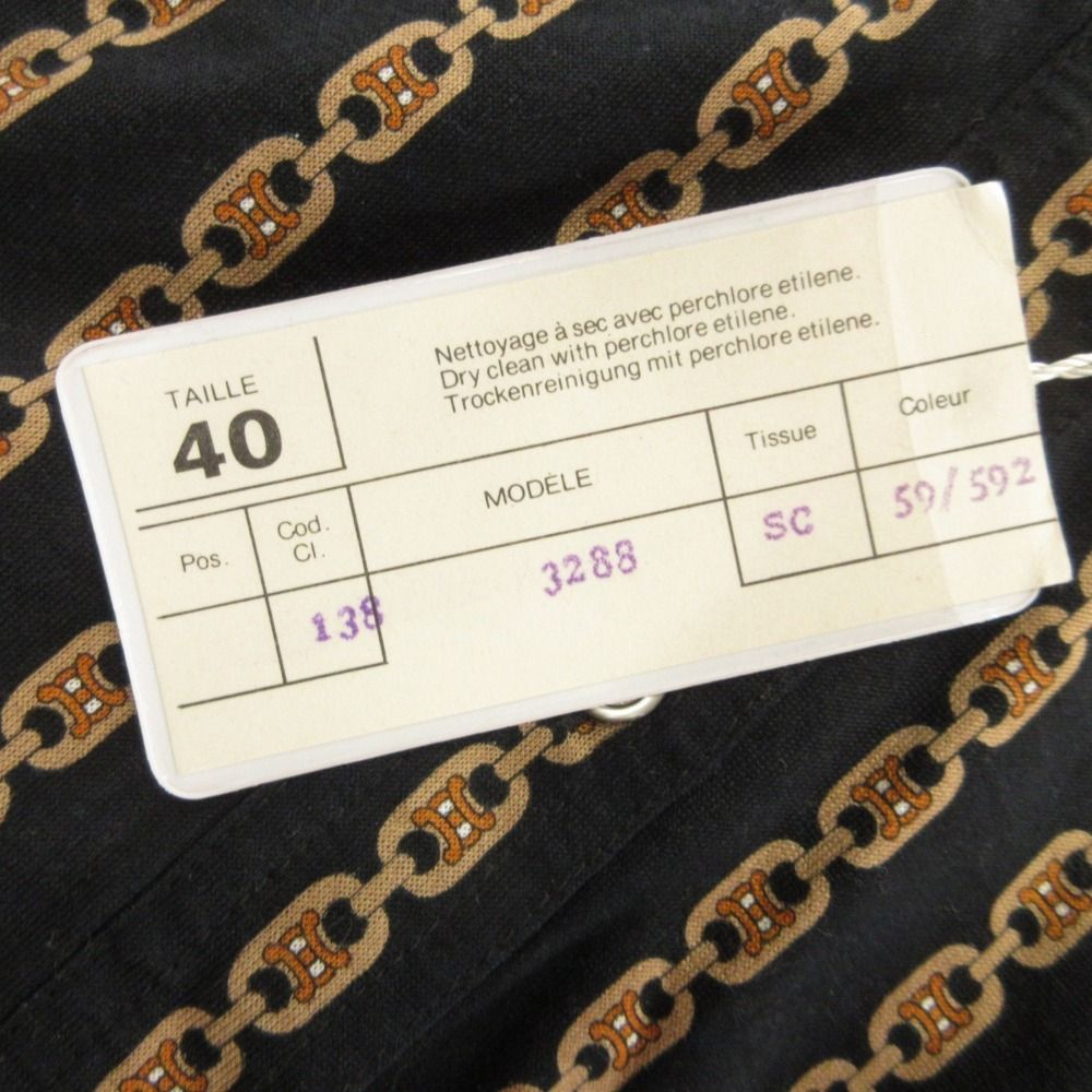 美品 CELINE オールド セリーヌ 80's 90's マカダムチェーン柄 シャツ