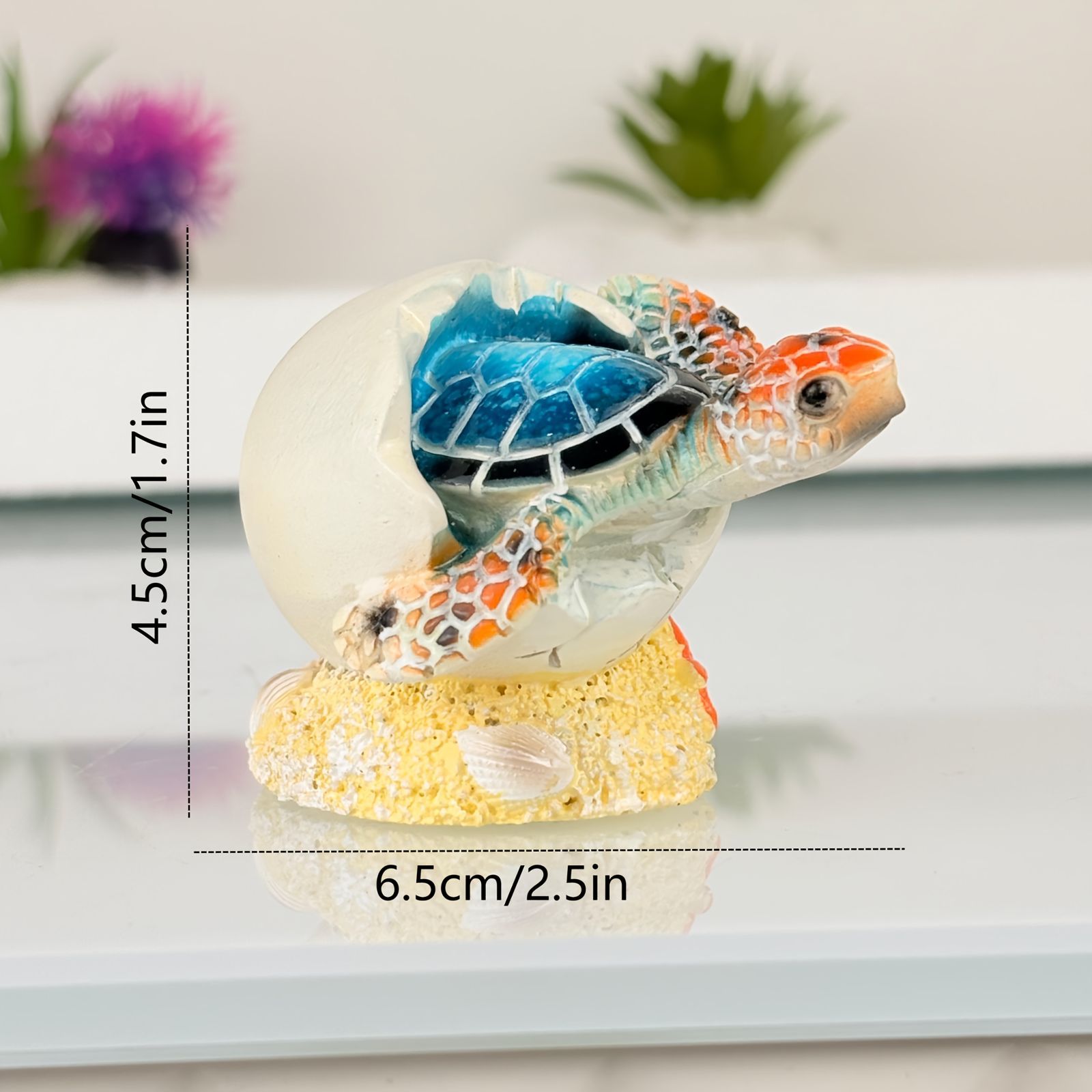 置物 オブジェ ガーデンオーナメント 卵から出ているウミガメの