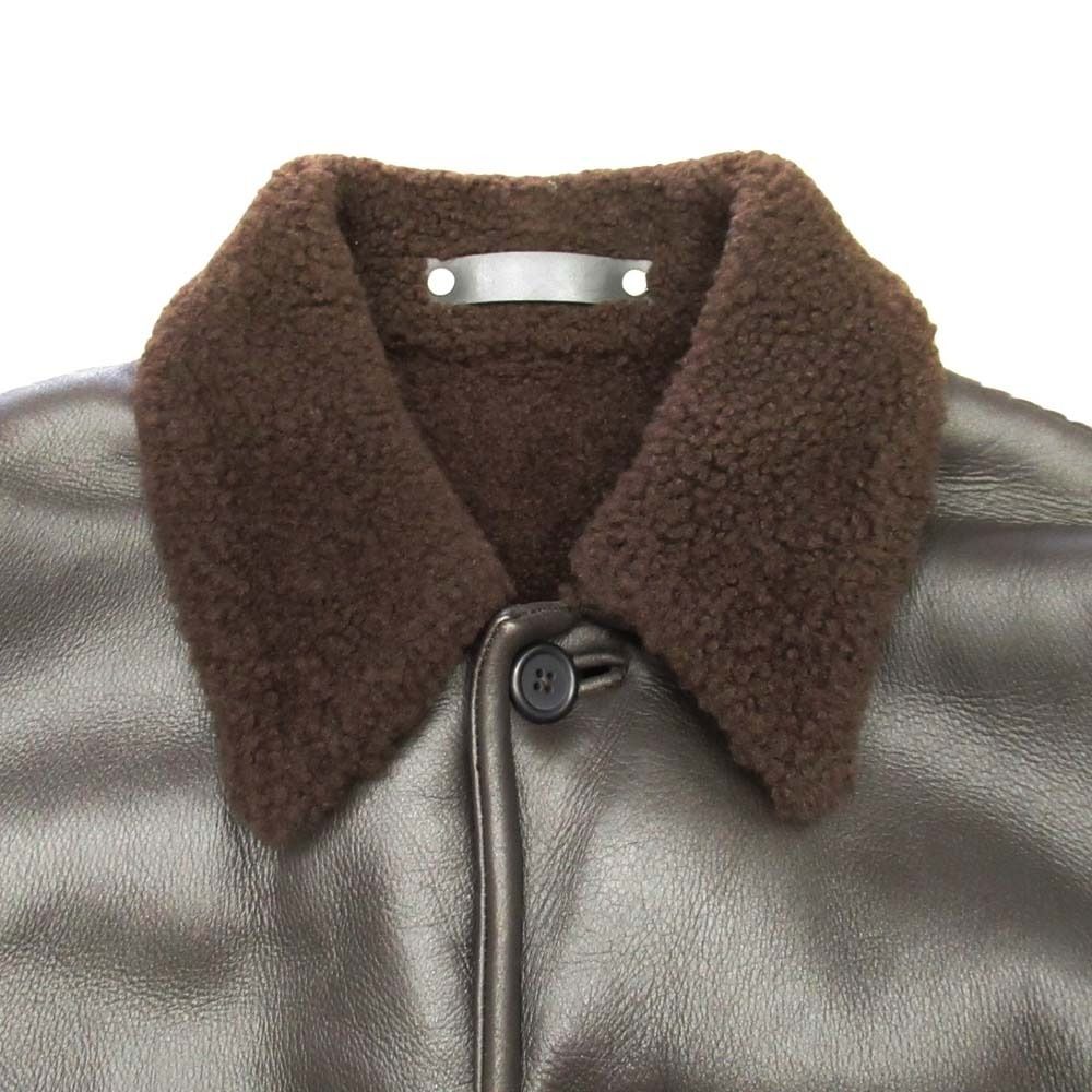 美品 Calvin Klein カルバンクライン ボア ムートンコート 羊革 ステン