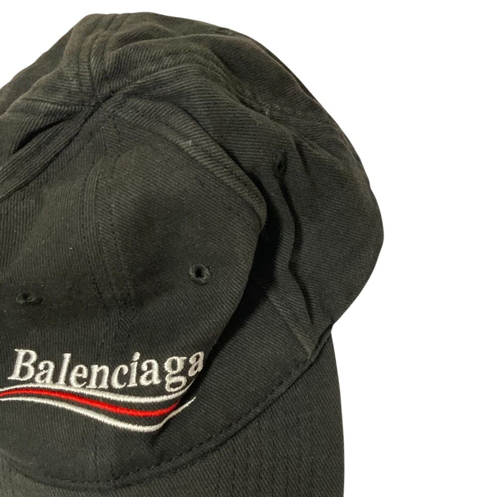 良品 BALENCIAGA バレンシアガ キャンペーンロゴ刺繍 キャップ 帽子