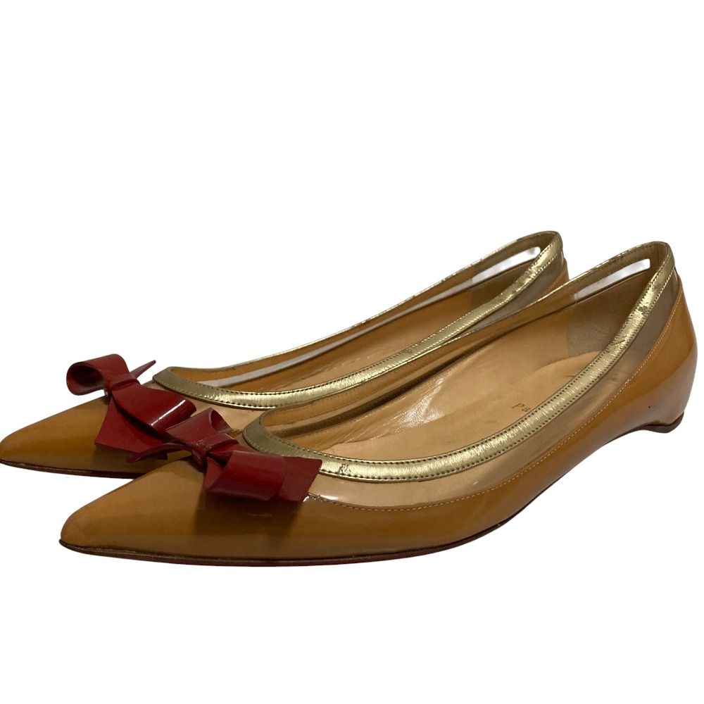 Christian Louboutin クリスチャンルブタン パテントレザー リボン