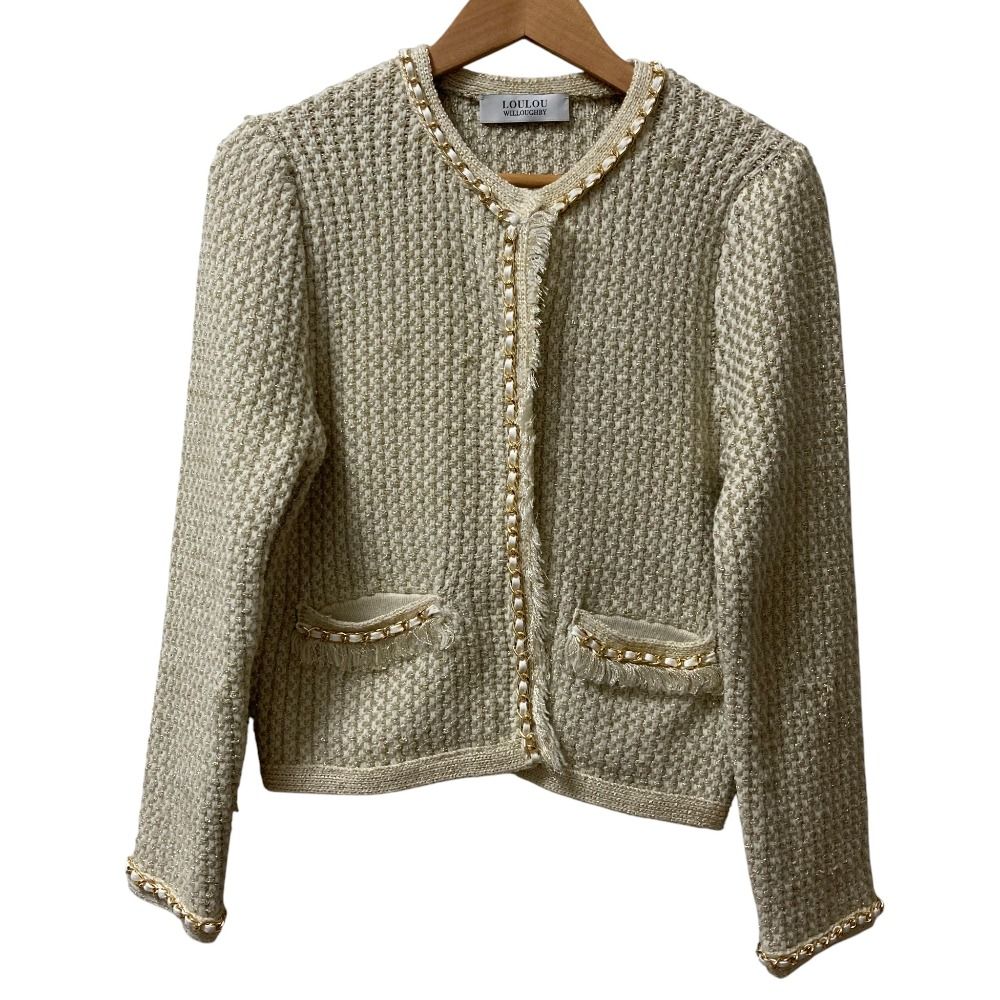 良品 23AW LOULOU WILLOUGHBY ルルウィルビー チェーン ツイード