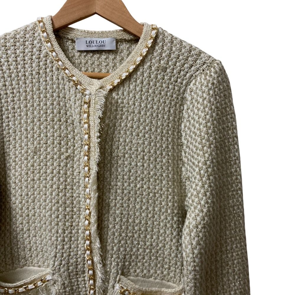 良品 23AW LOULOU WILLOUGHBY ルルウィルビー チェーン ツイード