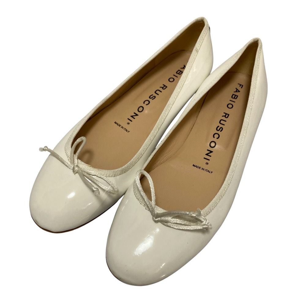 良品 FABIO RUSCONI ファビオルスコーニ パテント バレエシューズ