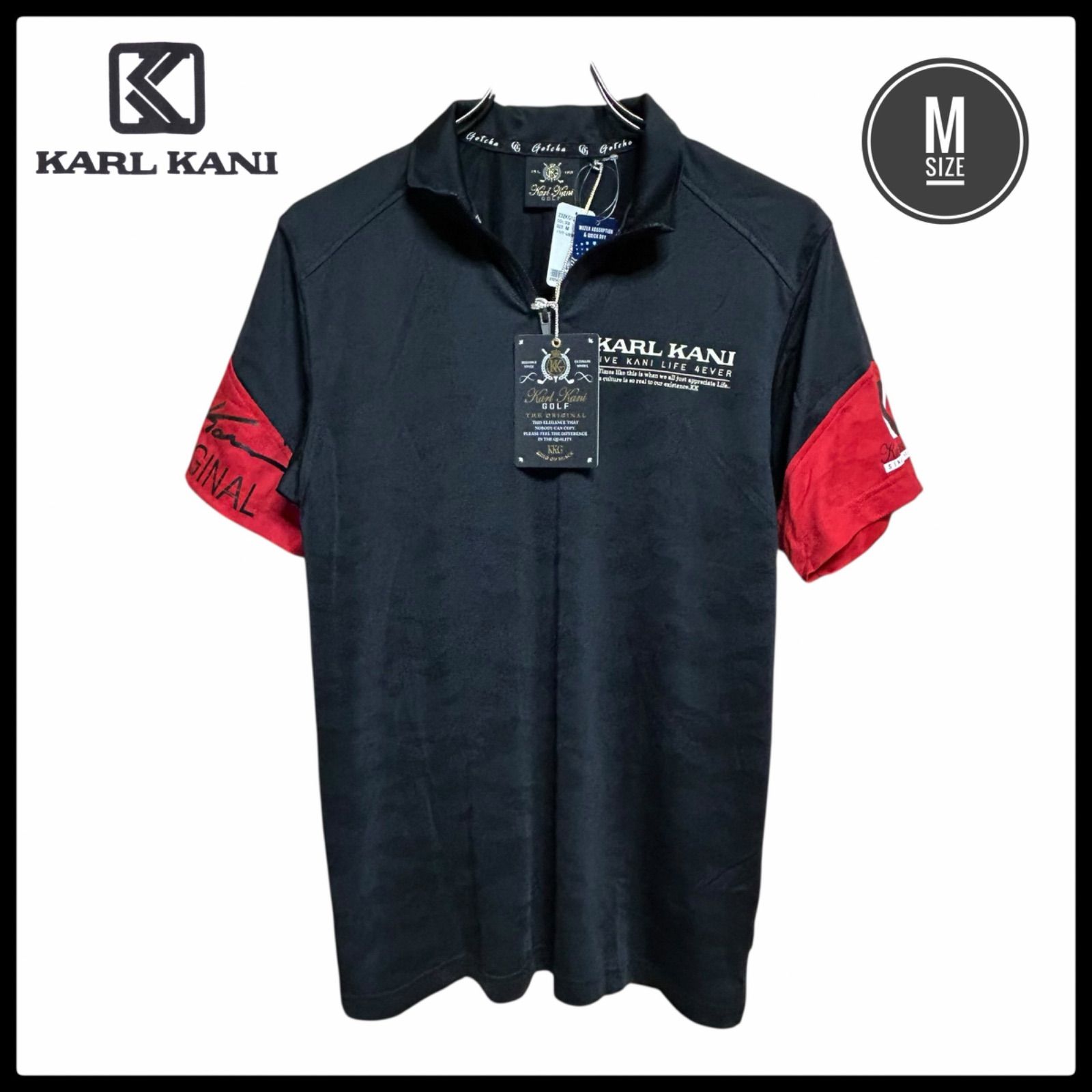 Karl Kani　カールカナイ　ポロシャツ　ゴルフ　M　2枚セット　総柄 Karl Kani カールカナイ ポロシャツ ゴルフ M 2枚セット 総柄 Karl