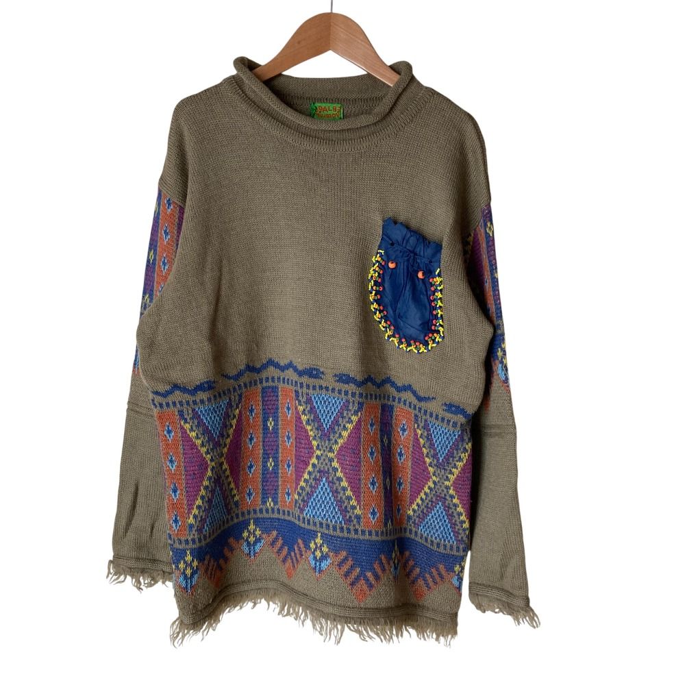 【美品】オレボレブラ OLLEBOREBLA アルベロベロ ジャガードニット 美品 OLLEBOREBLA ALBEROBELLO オレボレブラ アルベロベロ ビーズ