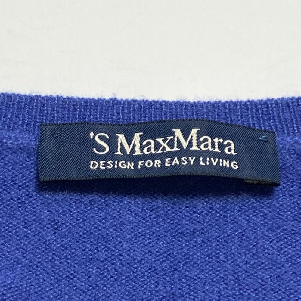 良品 S Max Mara エスマックスマーラ カシミヤ Vネックニットセーター