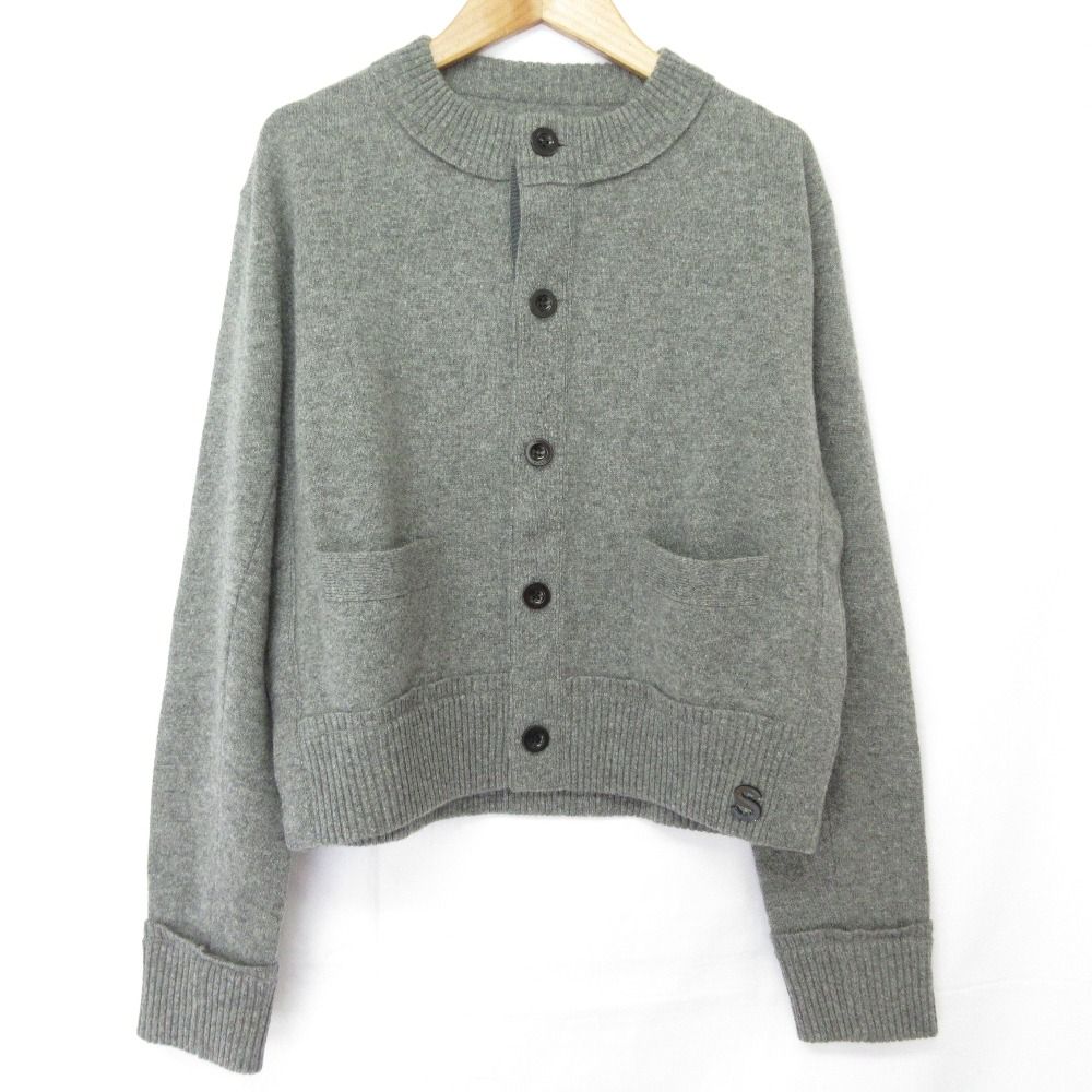 美品 sacai サカイ s Wool Knit Cardigan ウール ニット カーディガン 