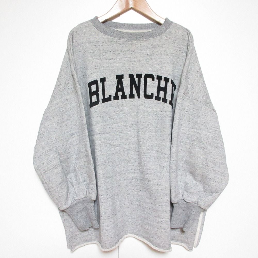 美品 Whim Gazette ウィムガゼット フロッキーLOGOスウェット