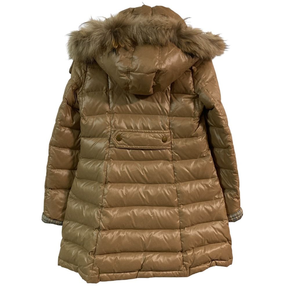 美品 BURBERRY BLUE LABELバーバリーブルーレーベル ブード付き ダウン