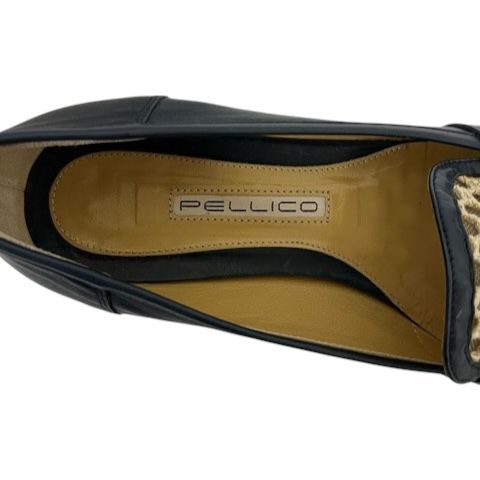 ペリーコ PELLICO パンプス 無地 イタリア製 35 1/2 紺 ネイビー