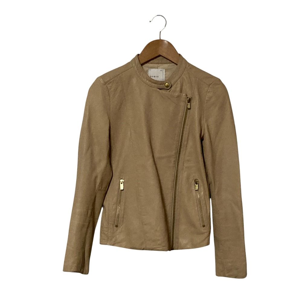美品 NOBLE ノーブル シープスキン レザー ライダースジャケット