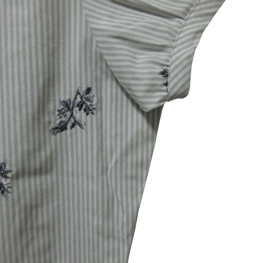 良品 Miss Chloe ミスクロエ ヴィンテージ ストライプ 刺繍 ショート