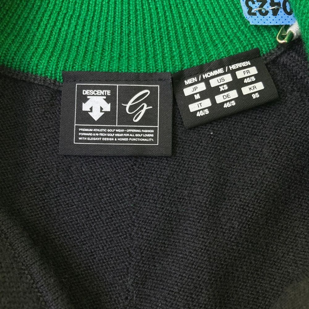 サイズ：M DESCENTE GOLF デサントゴルフ ハーフジップ ニットセーター