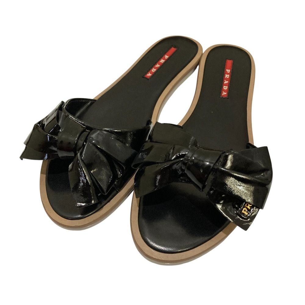 良品 PRADA SPORT プラダスポーツ リボン フラットサンダル サイズ36