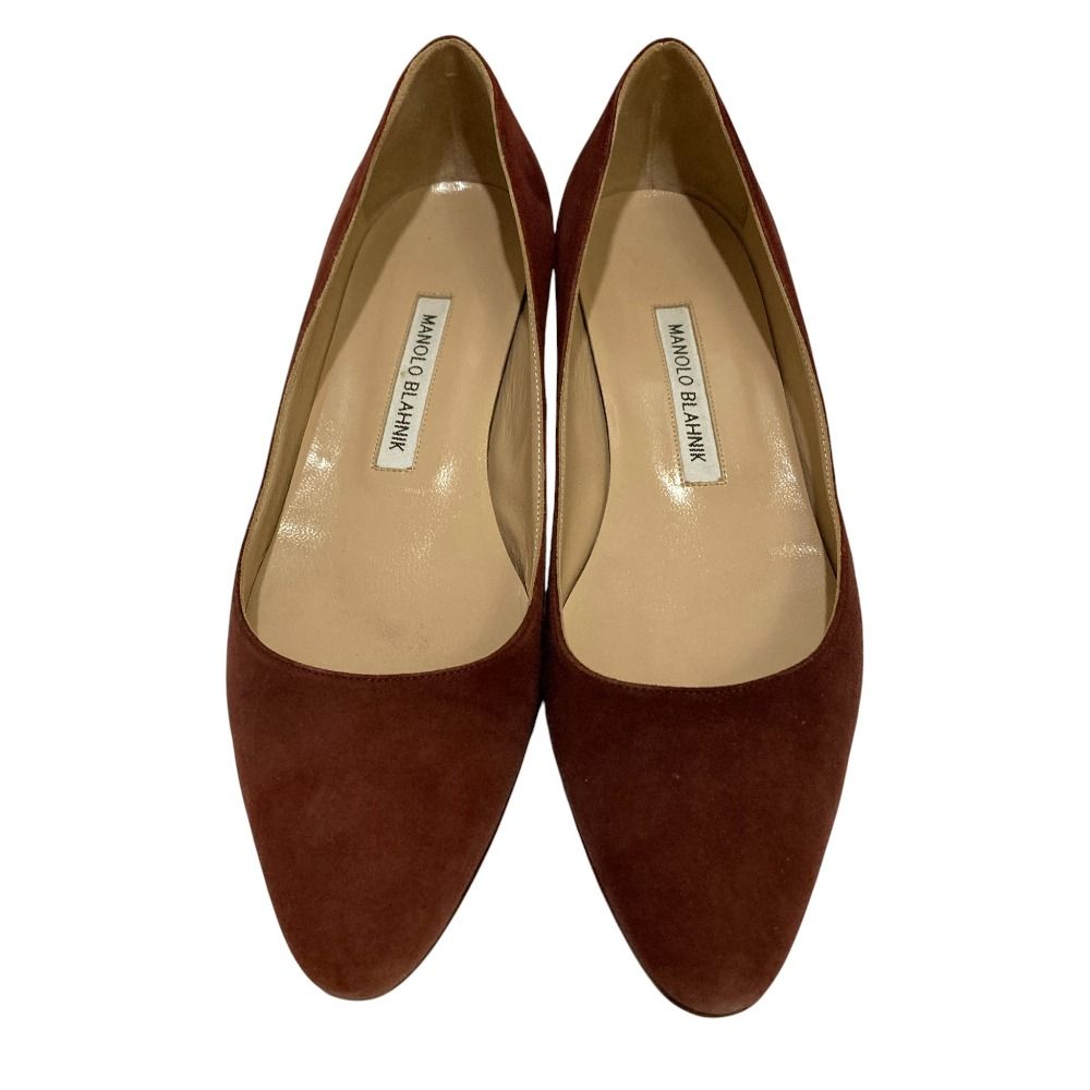 良品 MANOLO BLAHNIK マノロブラニク LISTONY スエード パンプス