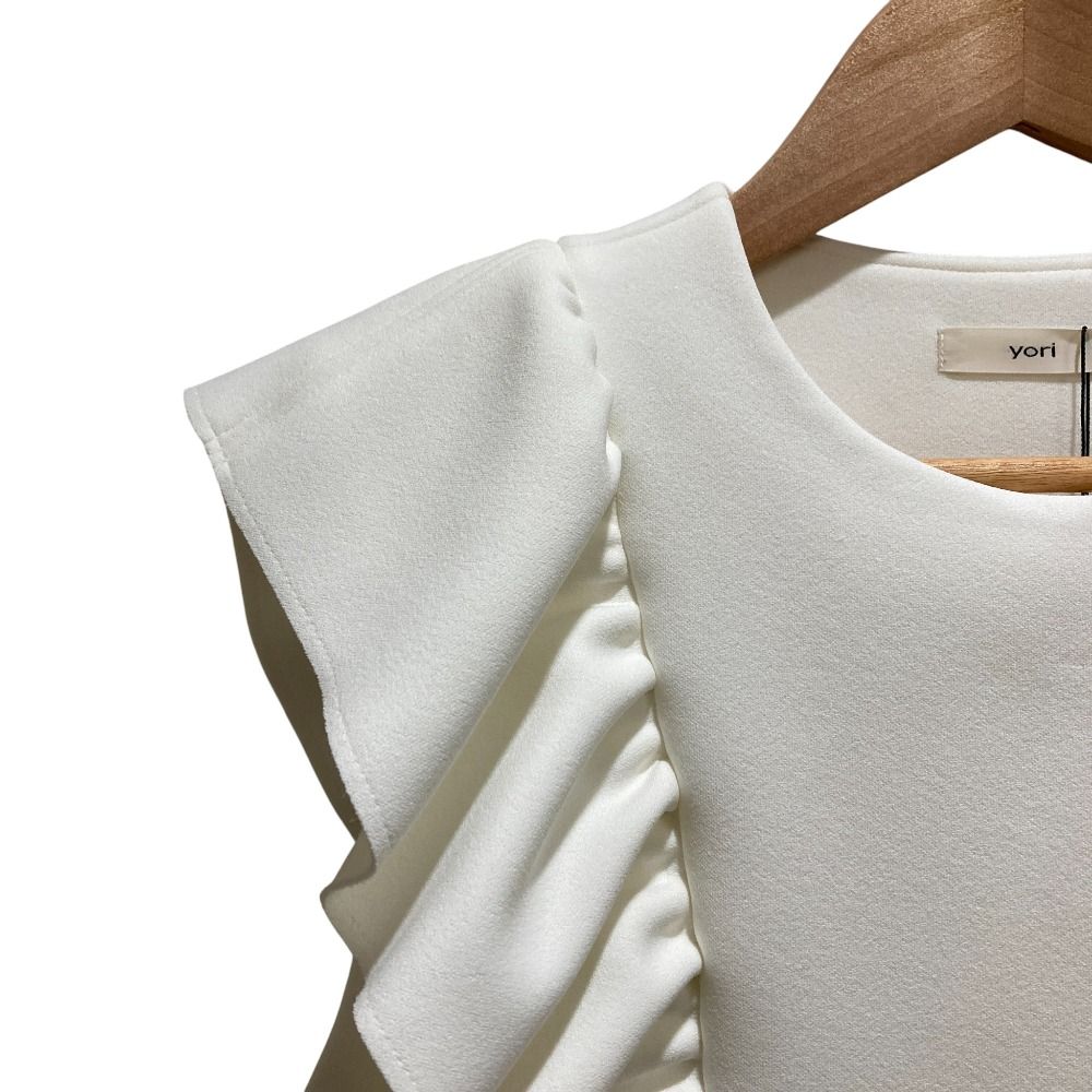 未使用 24SS yori ヨリ フリルギャザージレ ベスト YR25-24045SP