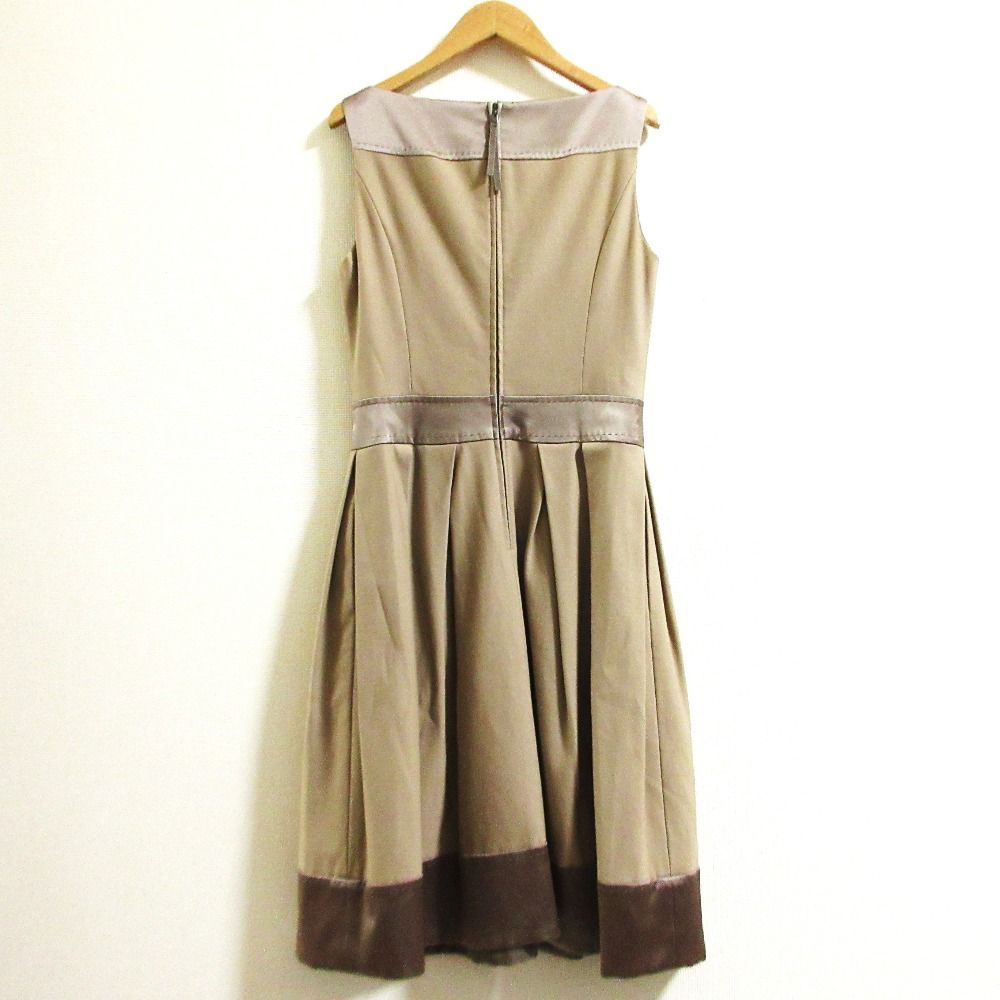 美品 FOXEY フォクシー ノースリーブ フレア ワンピース 34200 サイズ