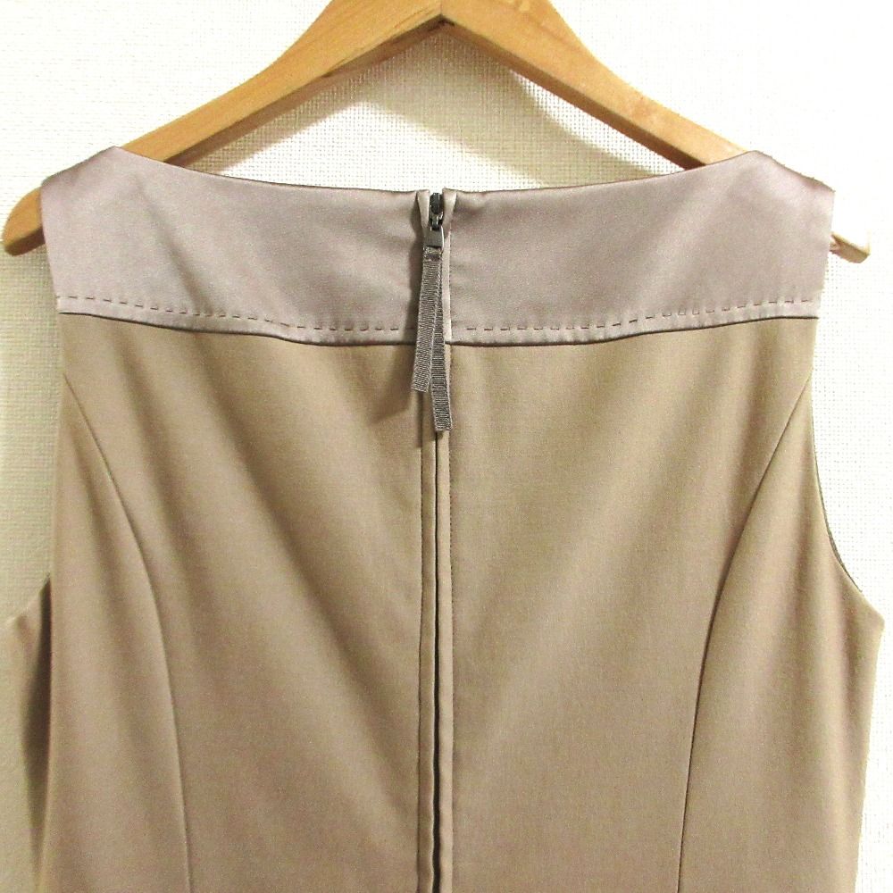 美品 FOXEY フォクシー ノースリーブ フレア ワンピース 34200 サイズ