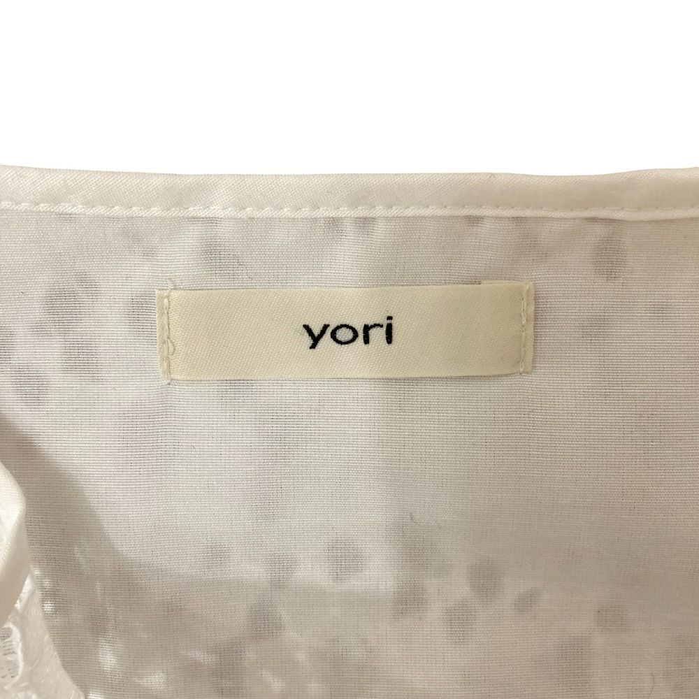 美品 25AW yori ヨリ フロッキーレースシャツ YR21-25144AW サイズF