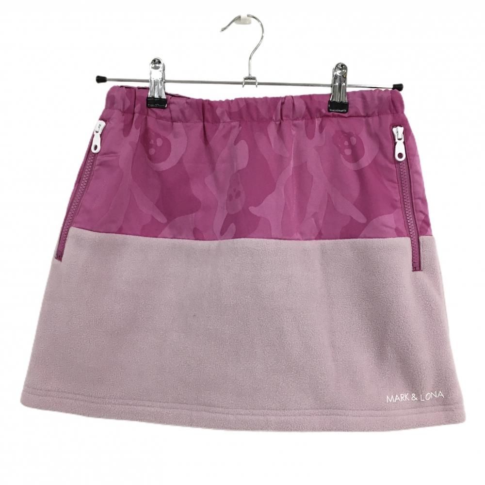 超美品】マークアンドロナ 中綿スカート ピンク系 上部迷彩 カモフラ