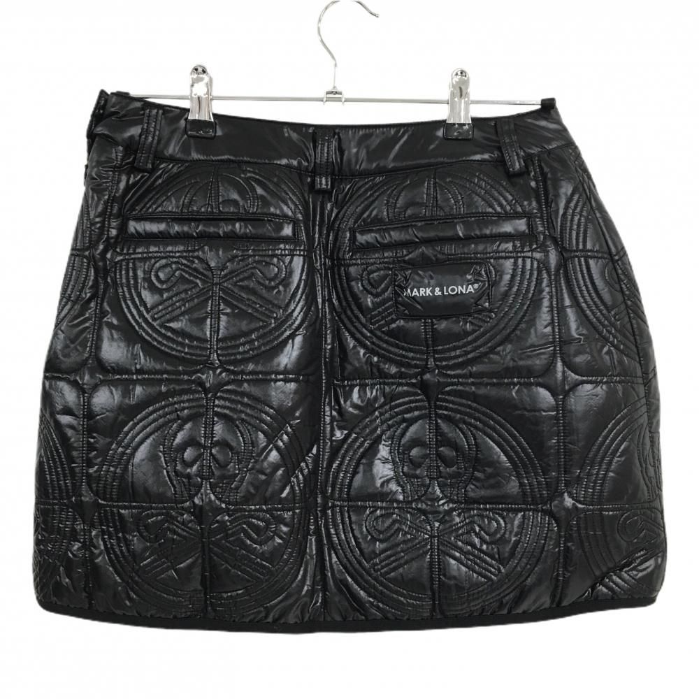 ✨新品未使用タグ付き✨値下げ‼️マークアンドロナ　ダウンスカート38 新品】マークアンドロナ ダウンスカート 黒×ベージュ 一部迷彩