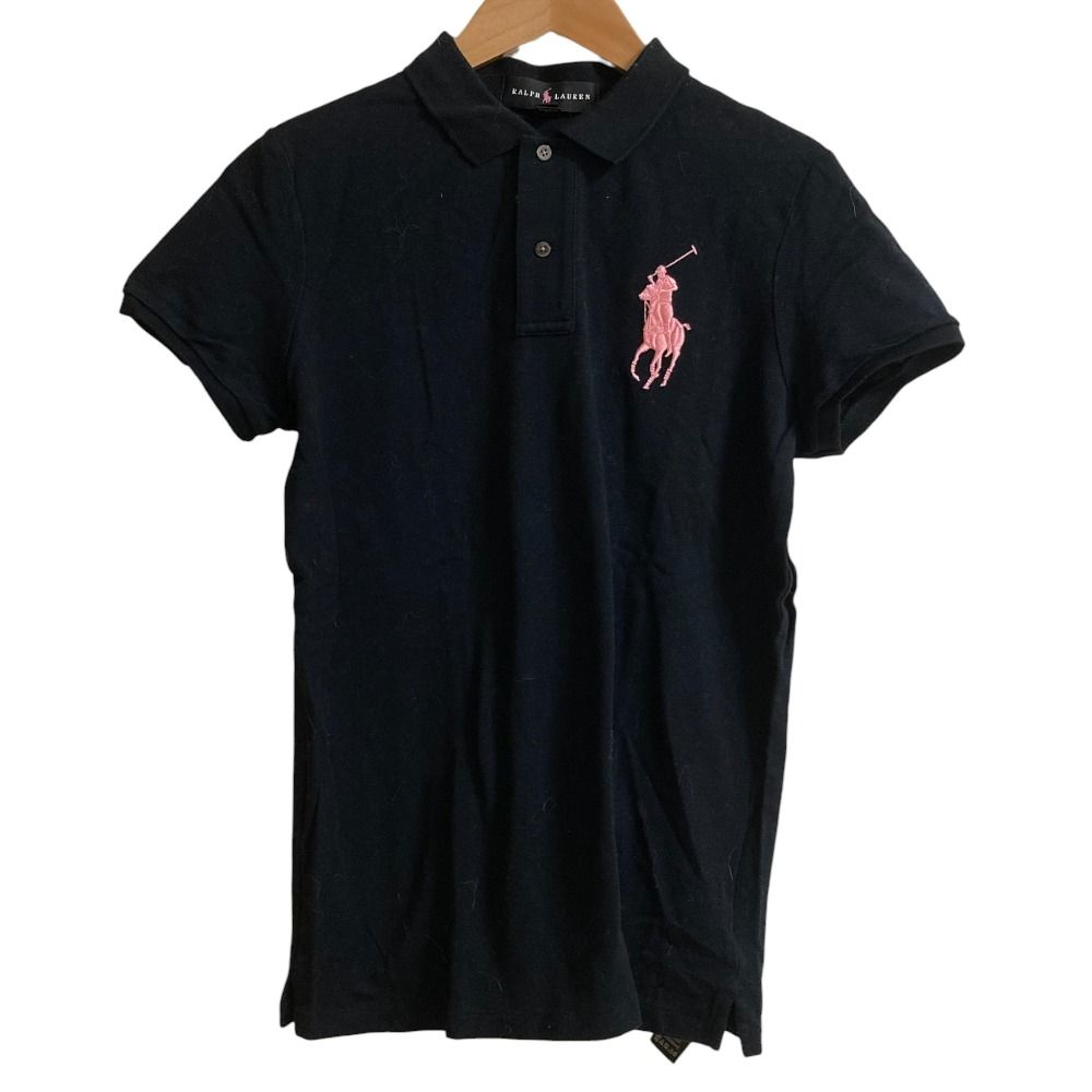 美品 Ralph Lauren ラルフローレン ピンクポニー 鹿の子ポロシャツ L