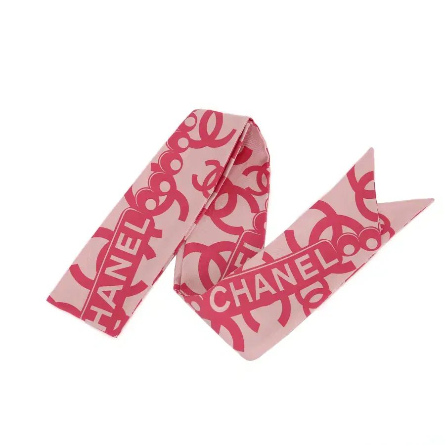 CHANEL シャネル スカーフ ヘアバンド CC ロゴ ピンク バンド AAB703