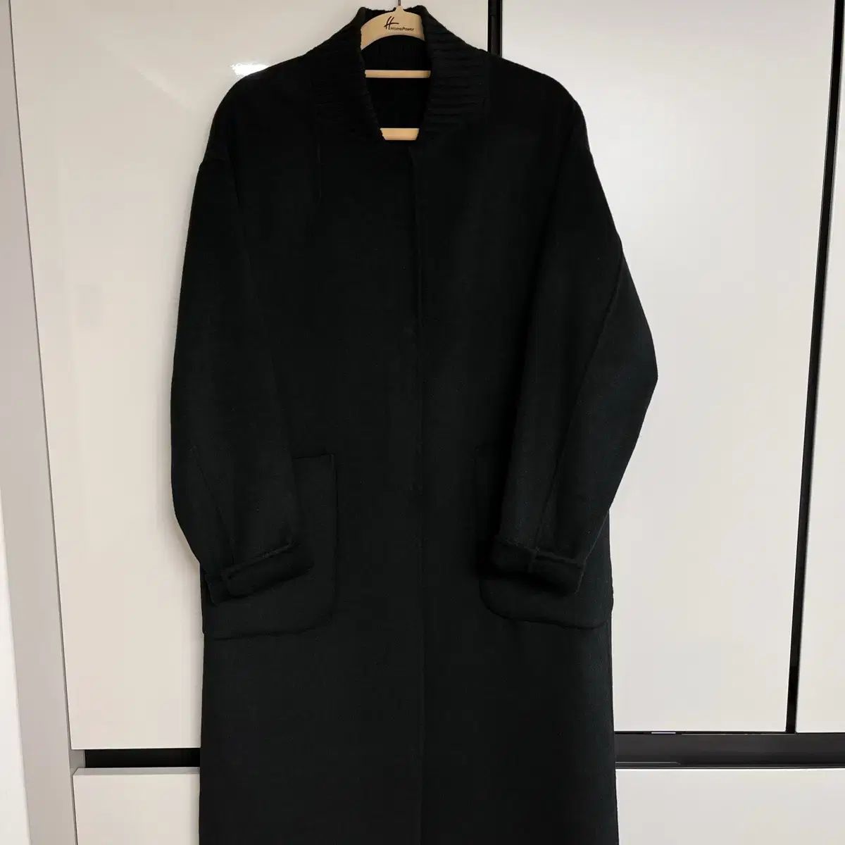 ハンドメイド ブラック ロングコート - メルカリ