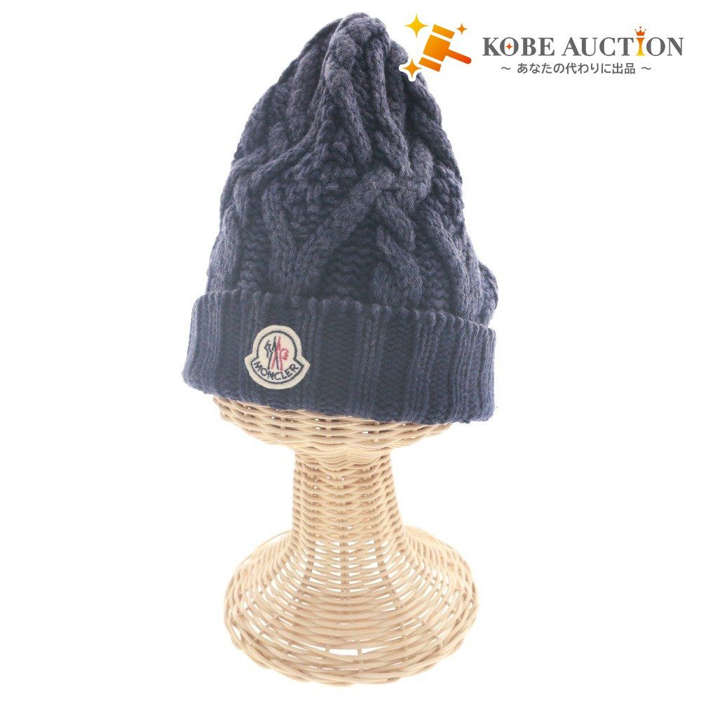 □ モンクレール ニット帽 帽子 ファッション小物 ワッペン メンズ